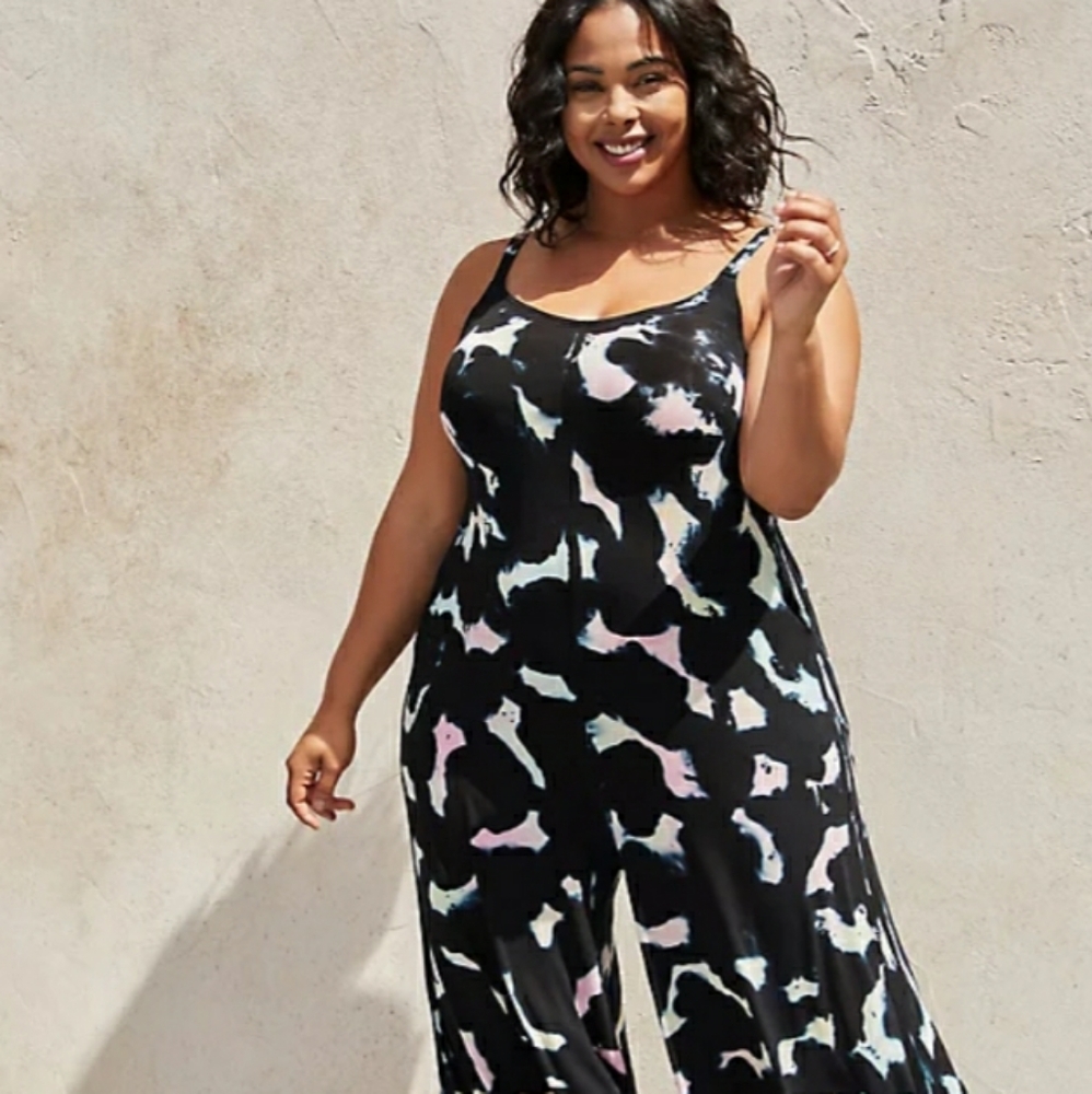 Black Tie-Dye Super Soft Jumpsuit